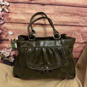 Mondani New York Olive Green Satchel Shoulder Bag